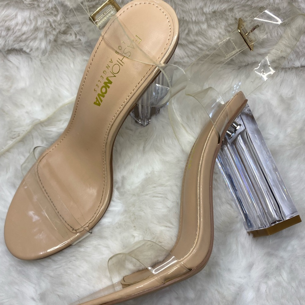 Glass slipper like heels 🤍